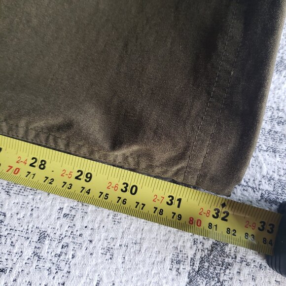 MEC Olive Army Green Wide Leg Outdoor Performance Pants w Drawstring Ankle - Picture 4 of 15